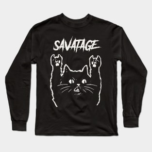 savatage metal cat Long Sleeve T-Shirt